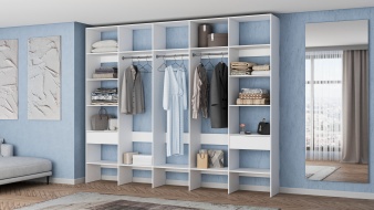 Стеллаж для одежды Мирта 69 BMS без задней стенки