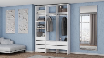 Стеллаж для одежды Мирта 54 BMS без задней стенки