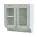 Эмилия шкаф-витрина фигурный с полками BMS - Фото 7