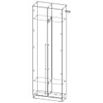 Шкаф распашной Аморет 4 BMS(Платяной отсек (2 полки с перегородкой) (2))