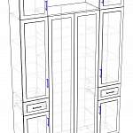 Чертеж Шкаф распашной Фауст 2 BMS
