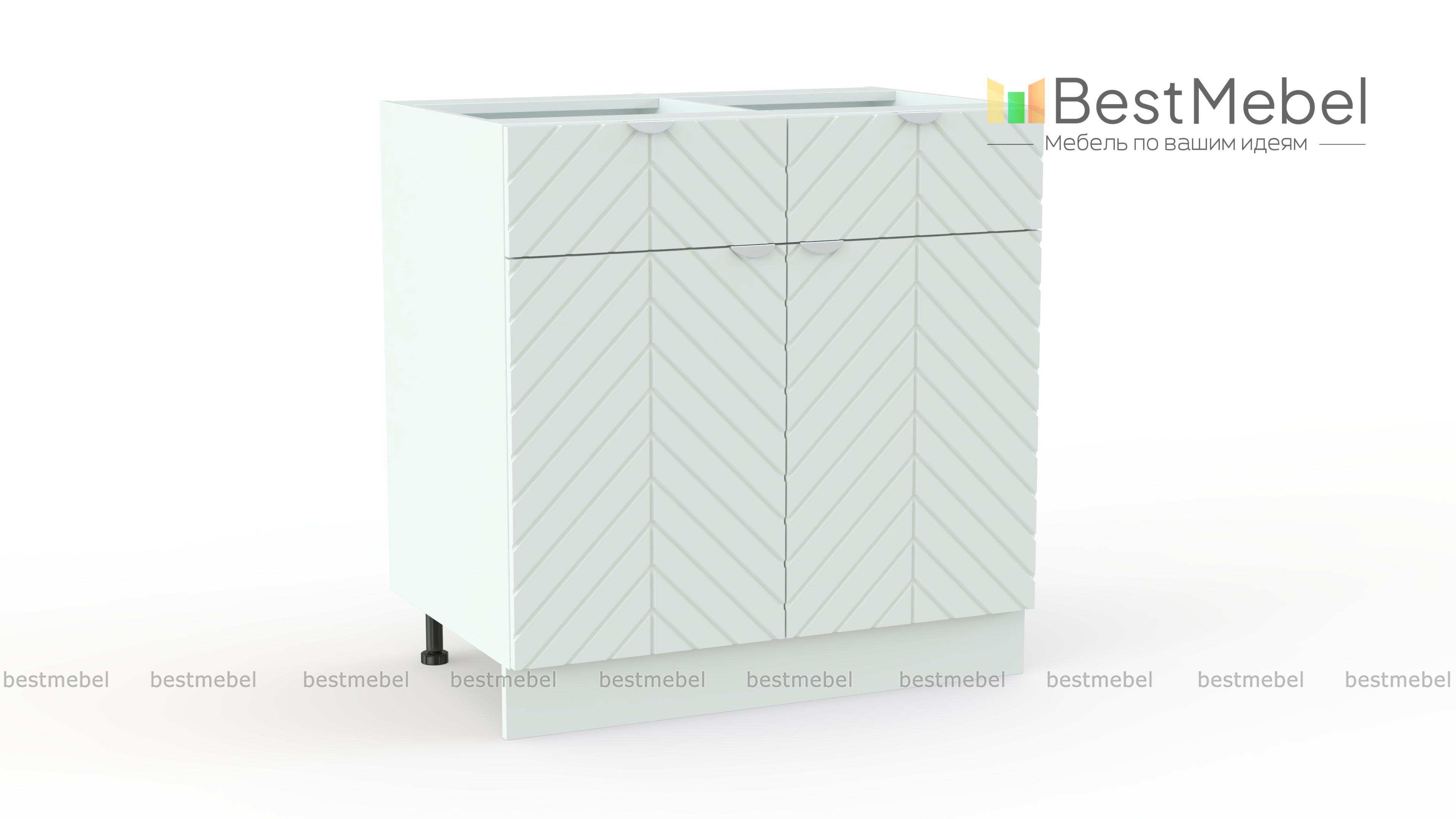 Шкаф нижний с 2-мя дверцами и 2-мя ящиками Анаис BMS - Фото