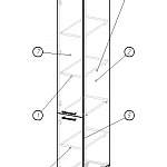 Схема сборки Шкаф пенал с 2-мя дверцами Валерий BMS