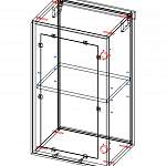 Чертеж Шкаф верхний со стеклом 300 Капля BMS