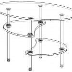 Чертеж Стол журнальный Вега BMS