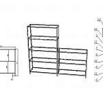 Чертеж Стеллаж Витшё Vittsjo 4
