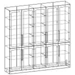 Схема сборки Шкаф книжный Рим 4 BMS