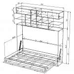 Чертеж Шкаф-кровать с диваном Мартин BMS