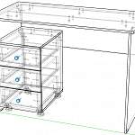 Схема сборки Стол прямой с тумбой Соня BMS