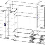 Схема сборки Мебельная стенка Аврелия-2 BMS
