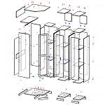 Чертеж Распашной шкаф Прованс 4 BMS