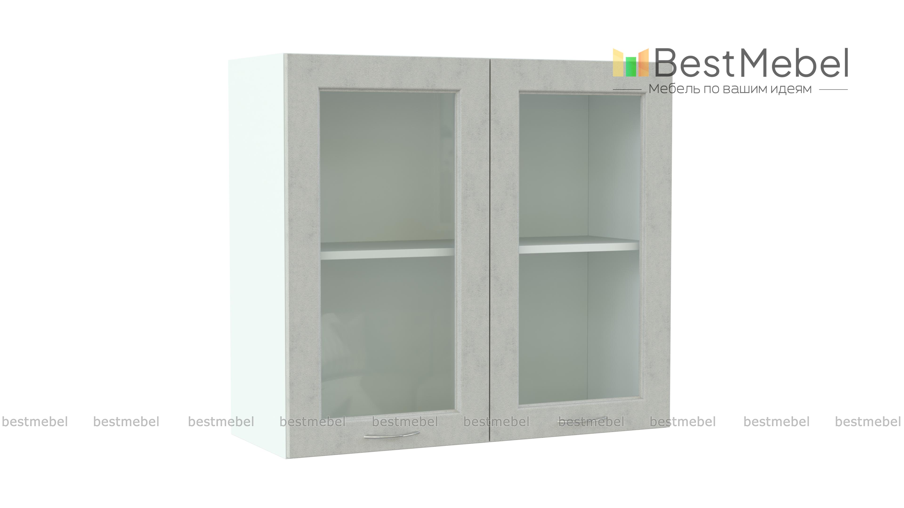 Шкаф верхний высокий Гарда стекло BMS - Фото