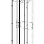 Чертеж Шкаф для одежды Торренс BMS