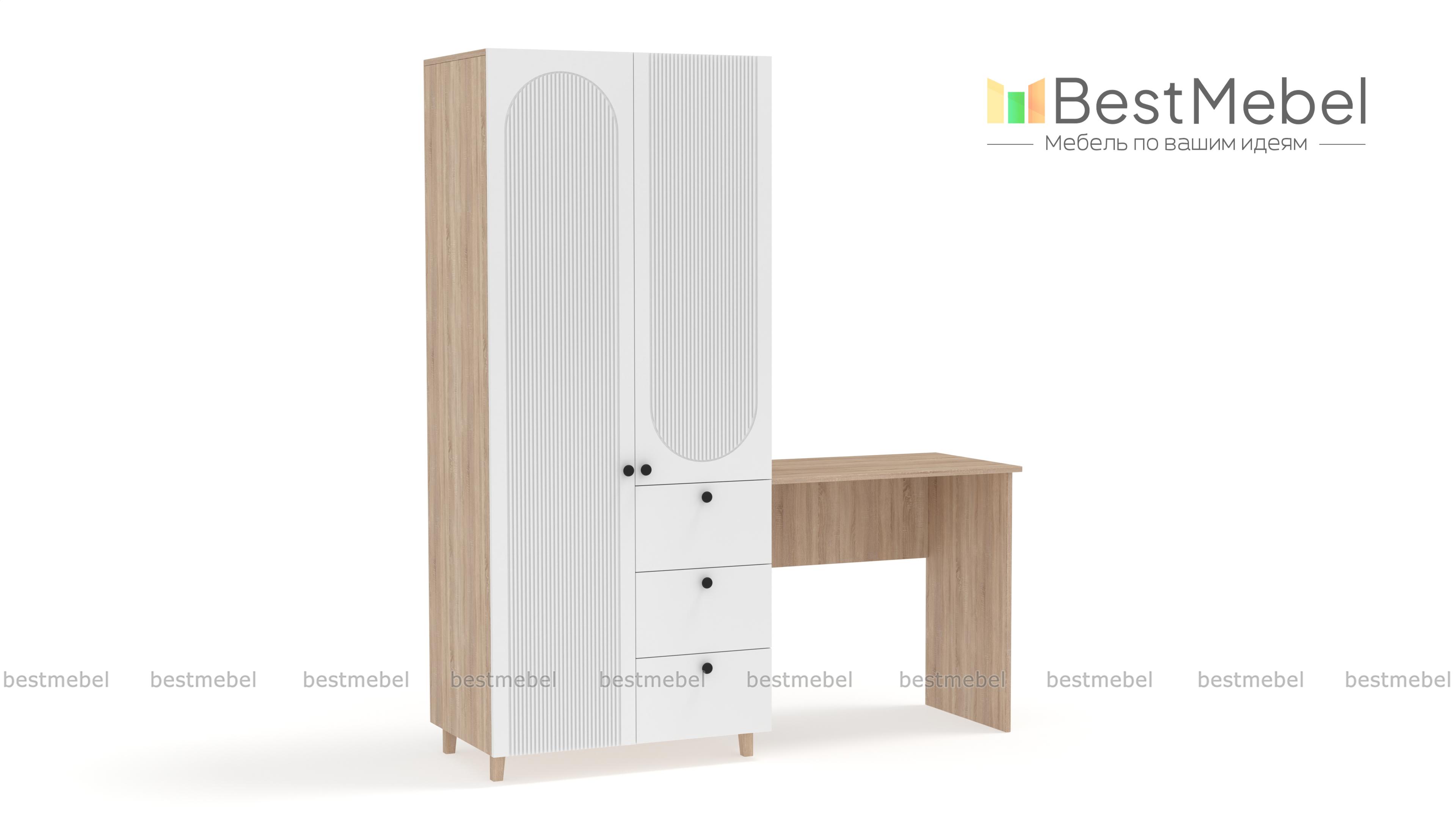 Шкаф со столом Рене 6 BMS - Фото