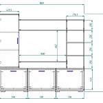 Чертеж Стенка ТВ Весна BMS