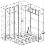 Чертеж Шкаф-кровать трансформер Компас BMS
