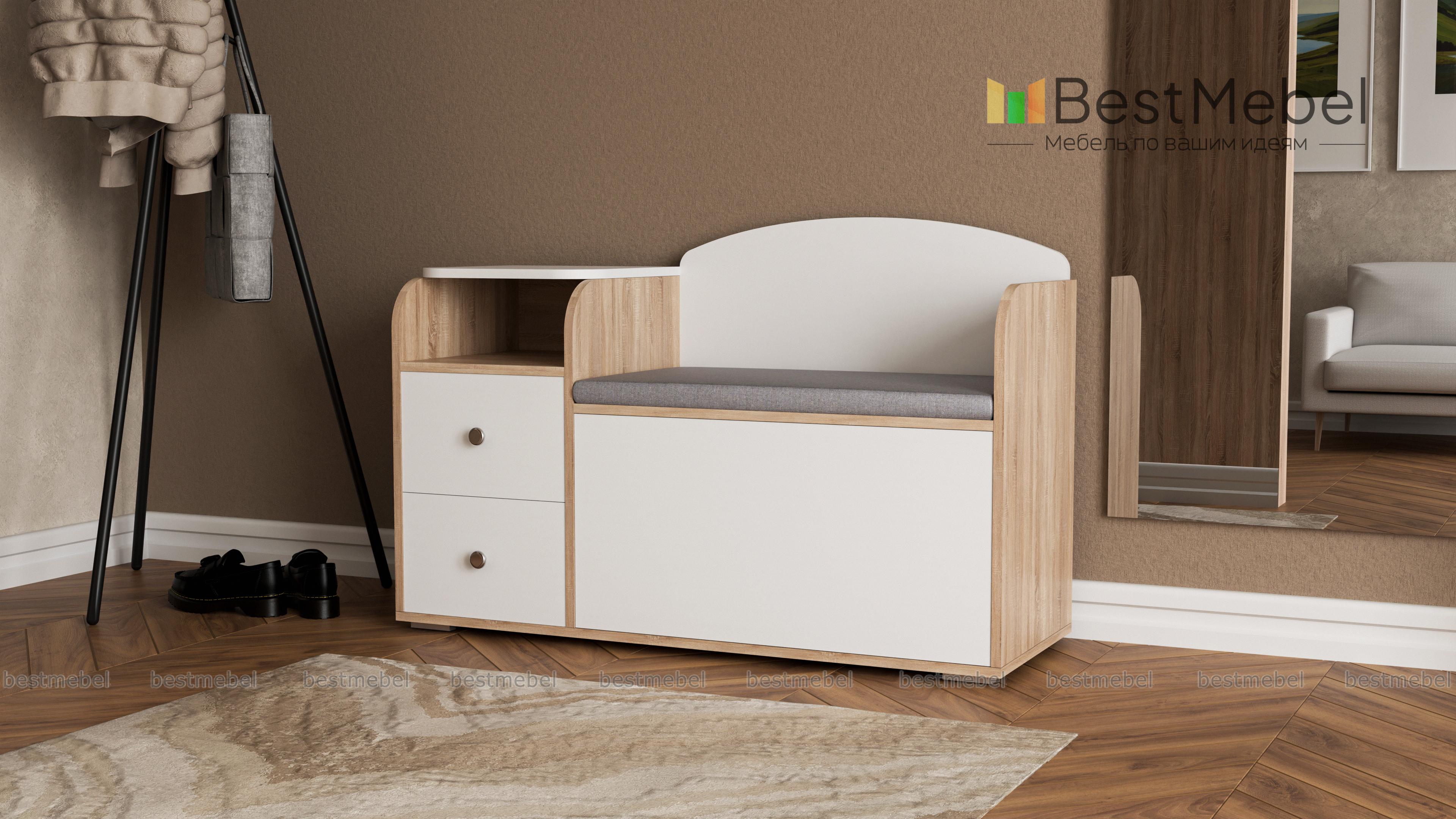 Обувница с сиденьем Домовой-2-40 BMS - Фото