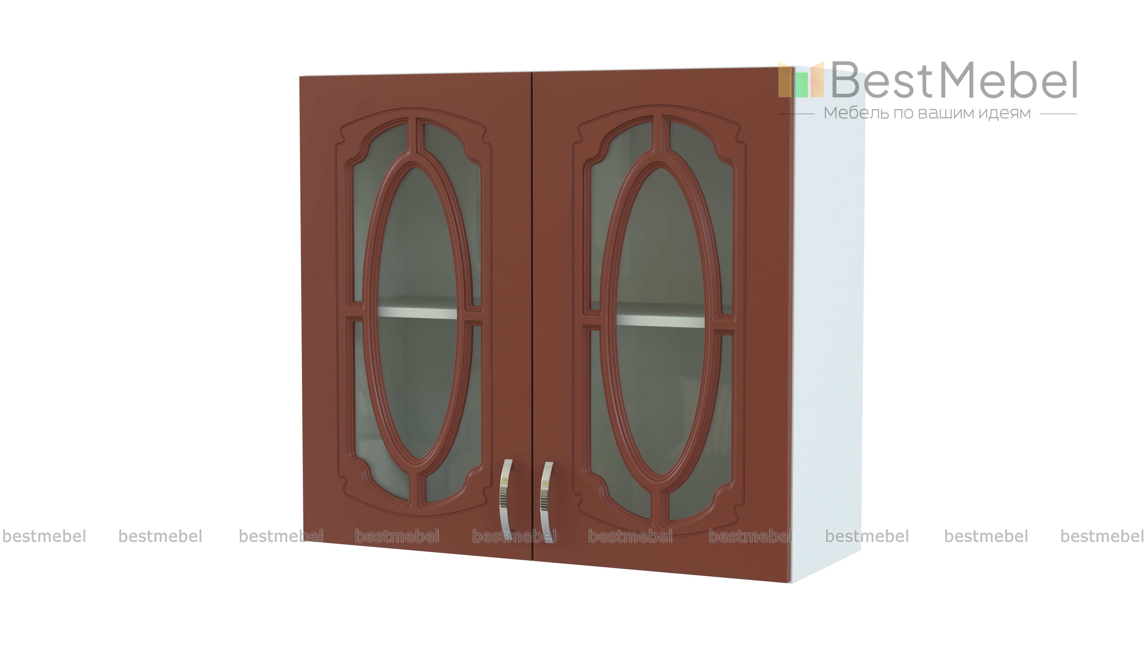 Шкаф верхний с 2-мя остекленными дверцами Настя BMS